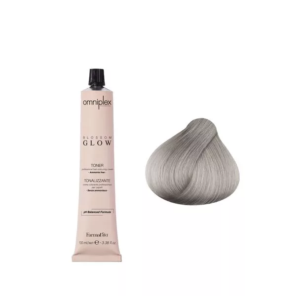 Farmavita Toner Omniplex Blossom Glow Steel, toner do włosów bez amoniaku, stalowy, 100ml